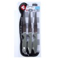 Lot 3 Couteaux steak inox gris