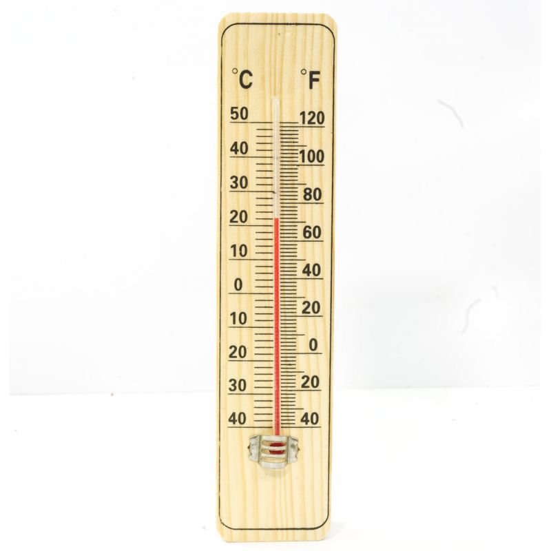 Thermomètre décoratif en bois - Domiva